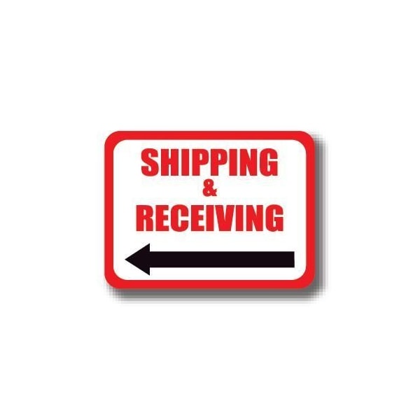 Ergomat 12in x 12in RECTANGLE SIGNS - Shipping & Receiving Left Arrow DSV-SIGN 144 #7009 -UEN - main